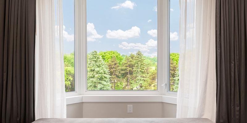 Bay windows bring life to a room